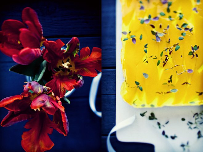 Sernik na zimno z panna cotta, mango i galaretką