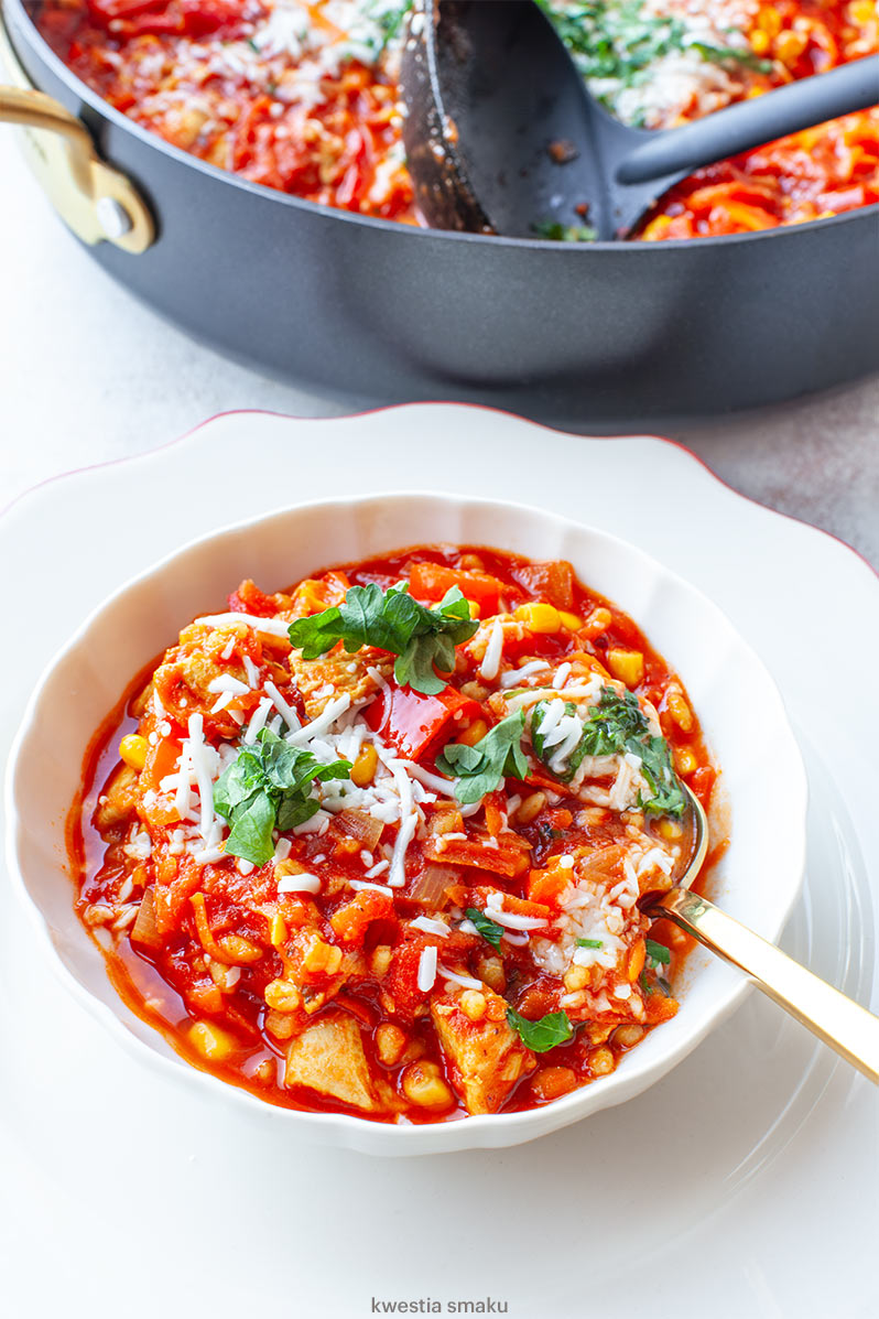 Kaszotto chakalaka z kurczakiem