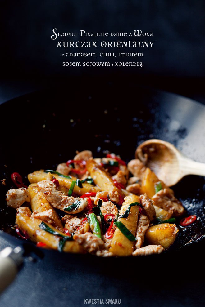 Stir-fry z kurczakiem i ananasem