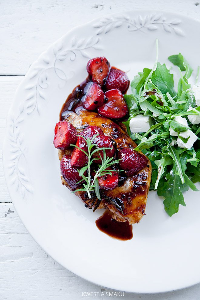 Kurczak balsamico z truskawkami
