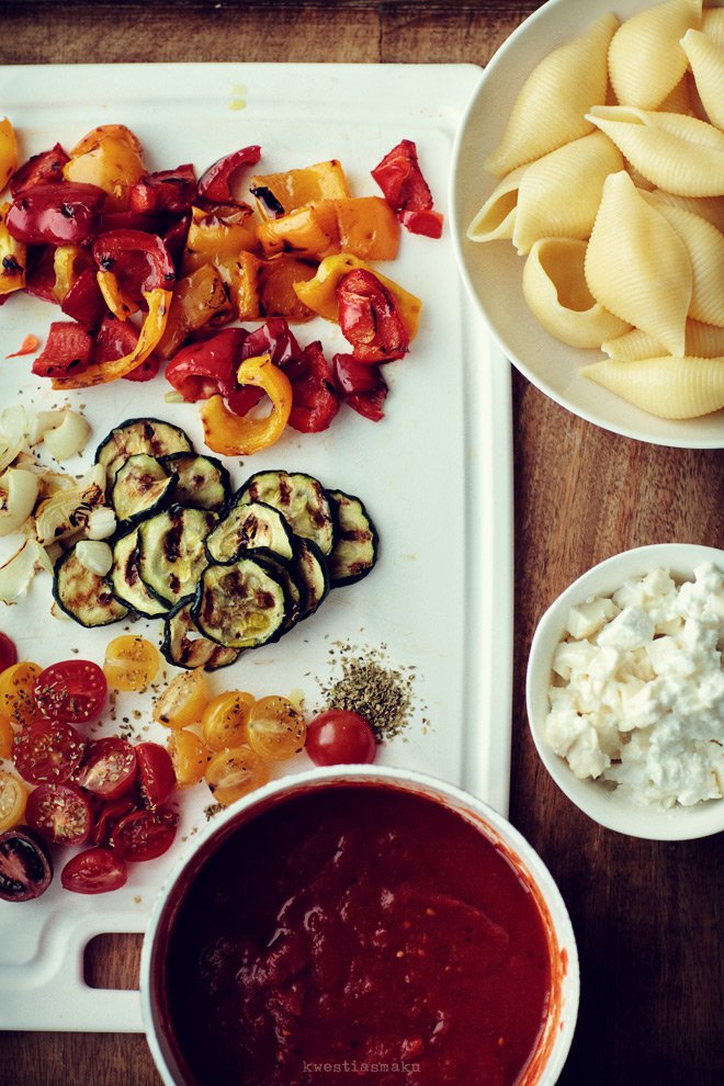Muszle makaronowe zapiekane