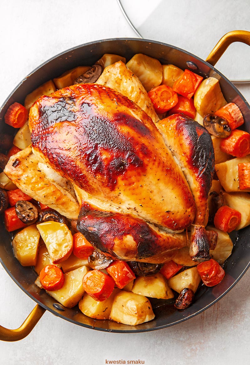 Pieczony kurczak zagrodowy