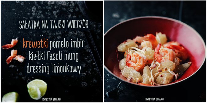 Sałatka z krewetek i pomelo