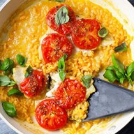 Sola i szafranowe risotto