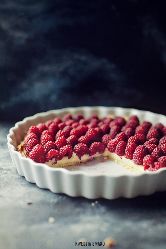 Tarta z malinami