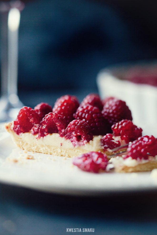 Tarta z malinami
