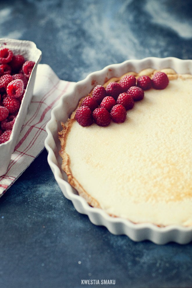 Tarta z malinami