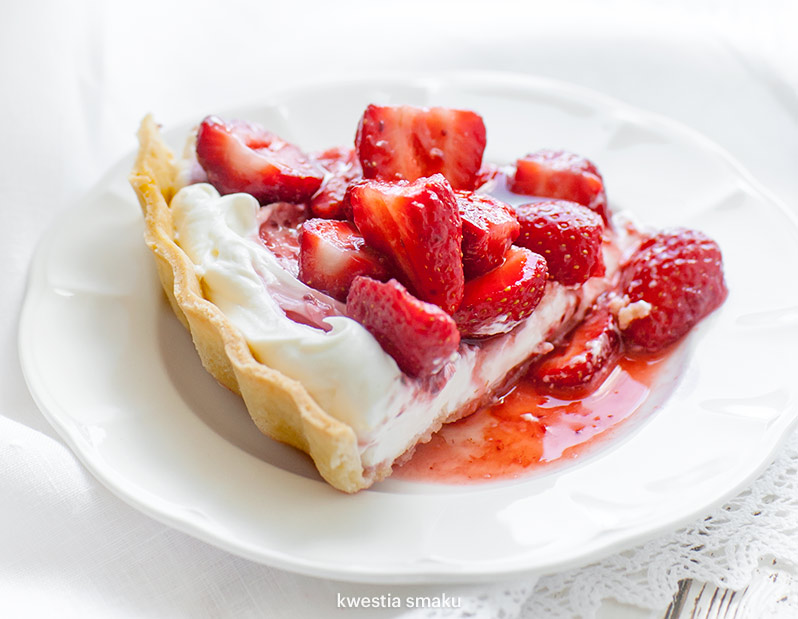 Tarta z truskawkami i kremem mascarpone