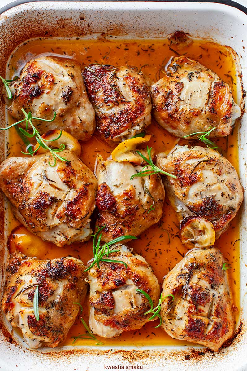 Udka grillowane w piekarniku z tymiankiem i cytryną