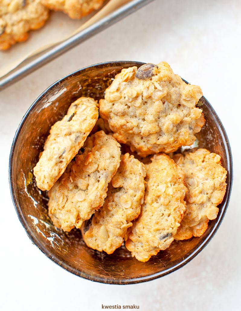 Błyskawiczne ciasteczka owsiane z ziarnami Kwestia Smaku