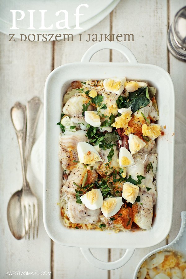 Pilaf aromatyczny z jajkiem i dorszem Kwestia Smaku