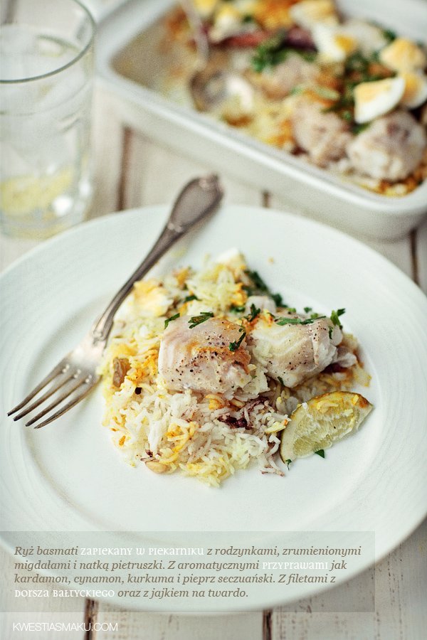 Pilaf aromatyczny z jajkiem i dorszem Kwestia Smaku