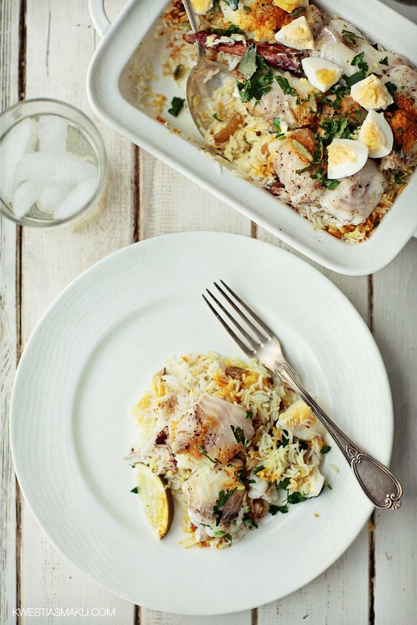 Pilaf aromatyczny z jajkiem i dorszem Kwestia Smaku