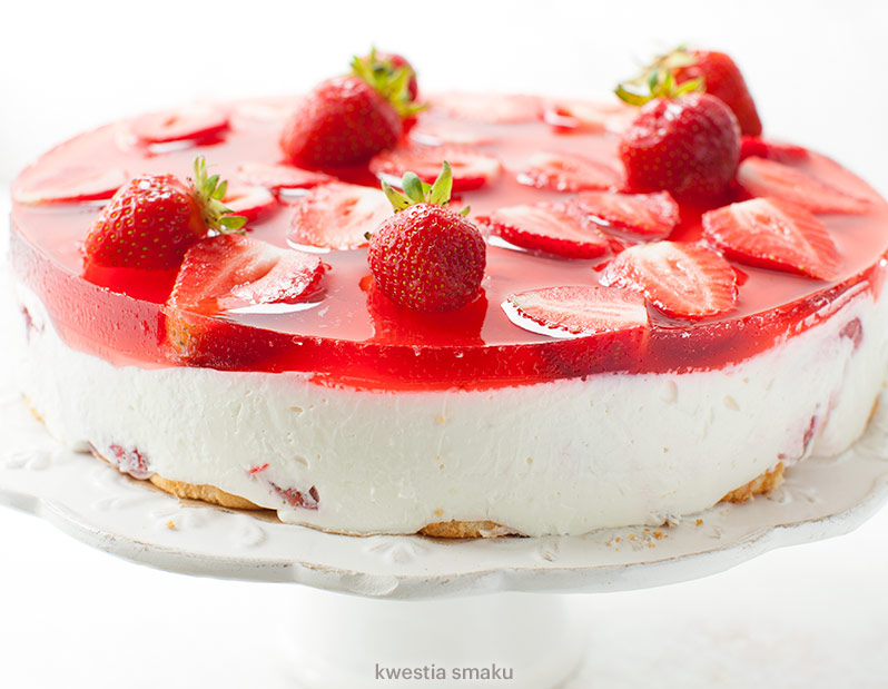 Sernik Na Zimno Z Truskawkami Kwestia Smaku www.kwestiasmaku.com