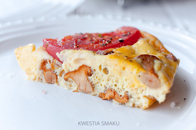 Frittata z kurkami