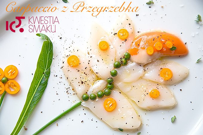 Carpaccio z przegrzebków