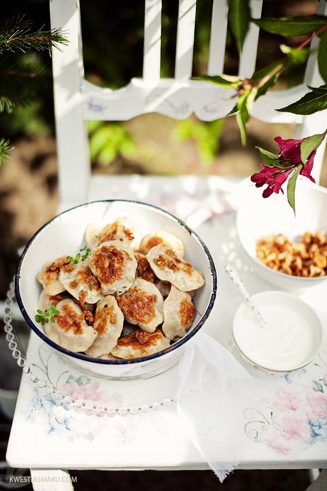 Pierogi z cielęciną i kurkami