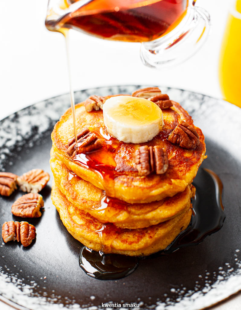 Placki z batatów na słodko - puszyste pancakes z batatów