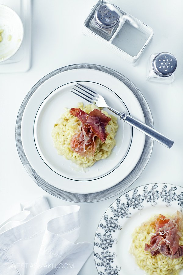 Risotto z selerem i szynką parmeńską