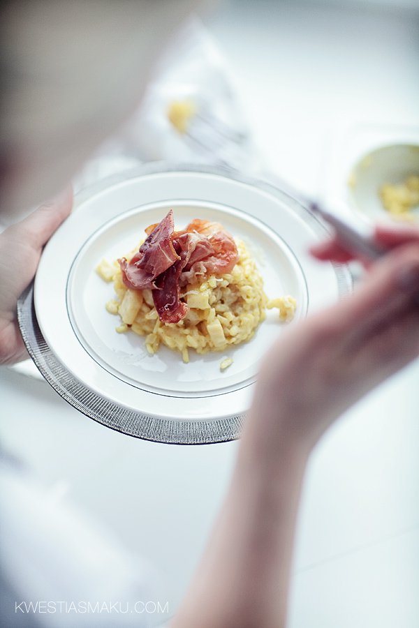 Risotto z selerem i szynką parmeńską