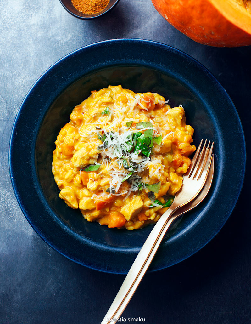 Risotto z kurczakiem i dynią