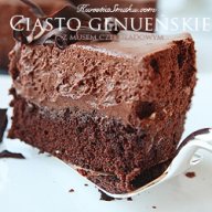 Ciasto genueńskie z musem czekoladowym