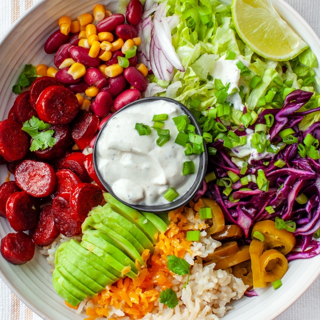 Burrito Bowl z chorizo