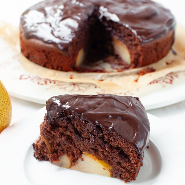 Ciasto czekoladowe z gruszką