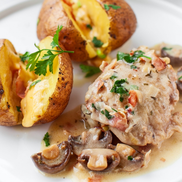 Coq au vin blanc