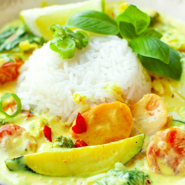 Curry z warzywami z mlekiem kokosowym