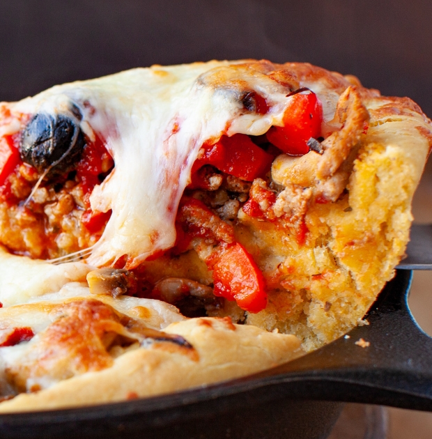 Deep dish pizza