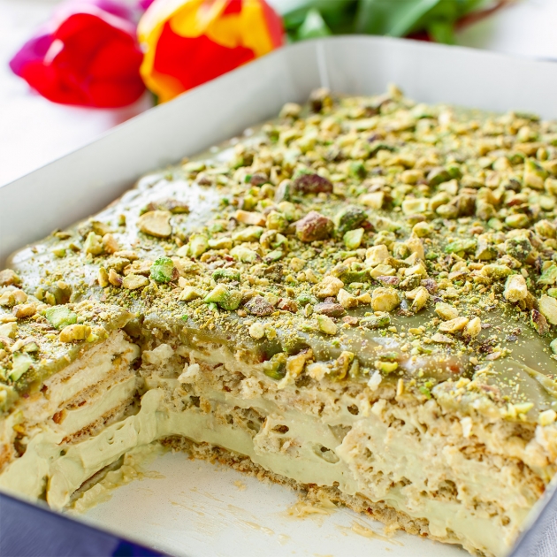 Eklerek pistacjowy - ciasto bez pieczenia
