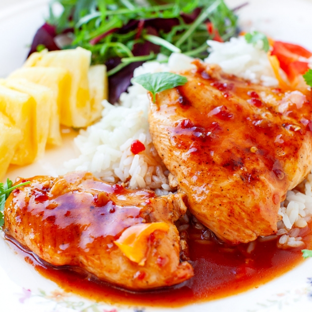 Filety drobiowe po koreańsku