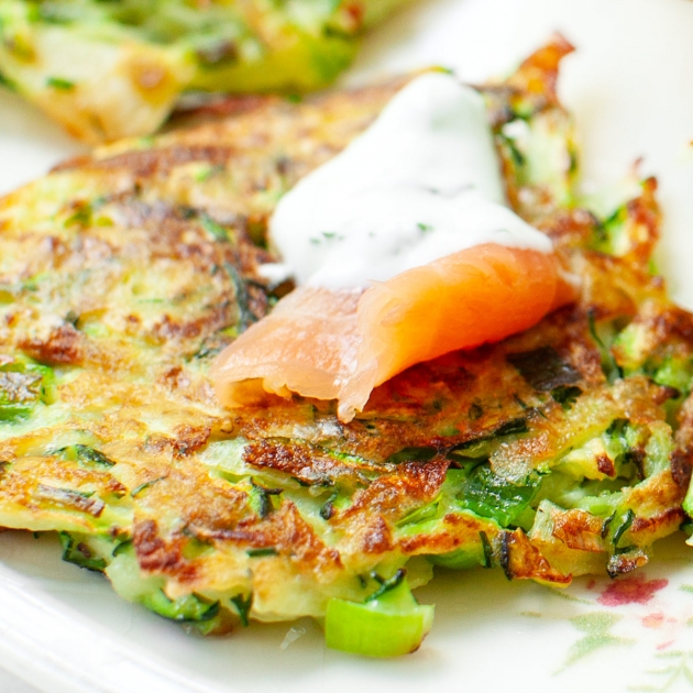 Placki z cukinii i pora