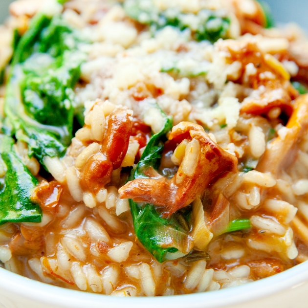 Risotto z kurkami i suszonymi pomidorami