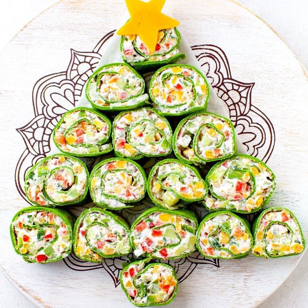 Roladki z naleśników szpinakowych