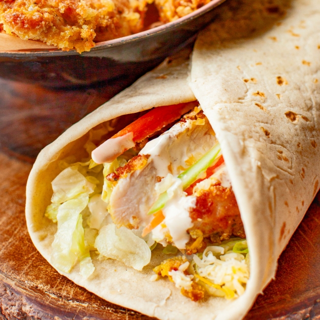 Tortille z kurczakiem curry