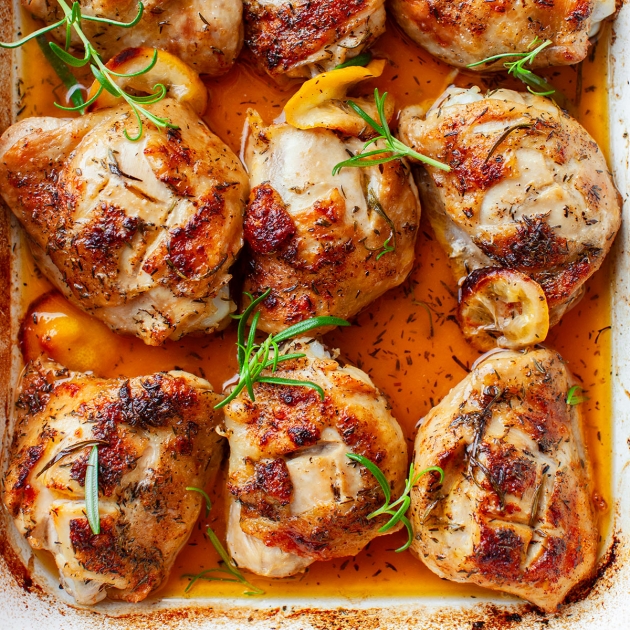 Udka grillowane w piekarniku z tymiankiem i cytryną