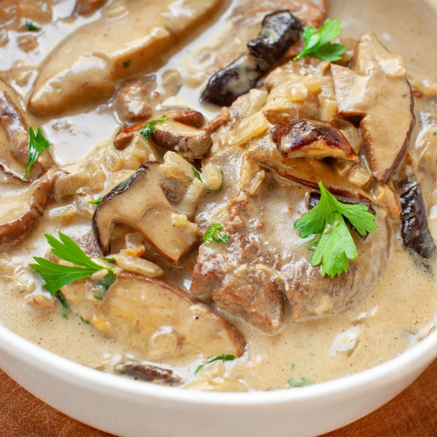 Wołowina w sosie grzybowym