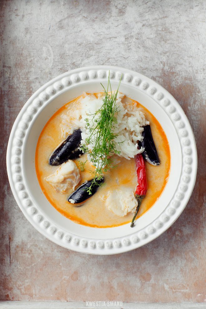 Tajska zupa rybna curry